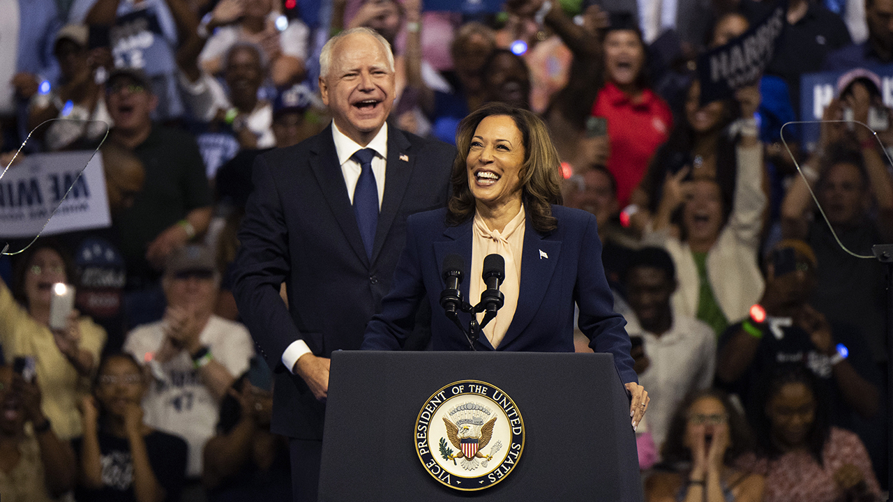 Kamala Harris and Tim Walz