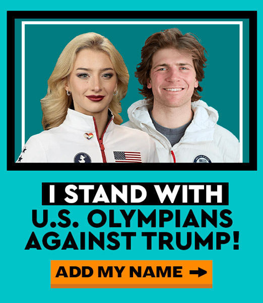 Hunter Hess and Amber Glenn // I Stand with Olympians against Trump! Hunter Hess and Amber Glenn // I Stand with Olympians against Trump!